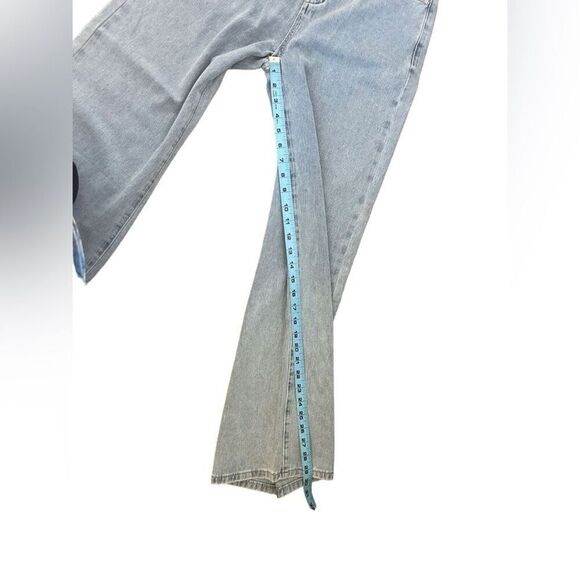 HDLTE Women Wide Leg Jeans High Waist Baggy Asymmetrical Waist Jeans Size Small - Picture 14 of 14